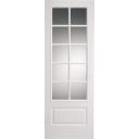 Glerhurð m/10 gler hvít 725x2040mm Dooria