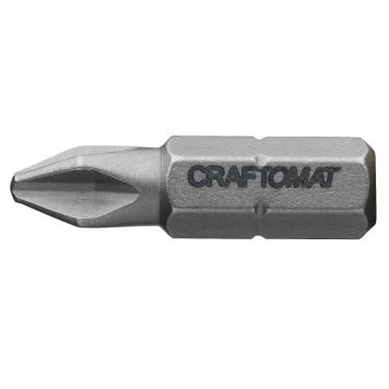 Skrúfbitar PH1 1/4" 25 mm 3 stk Craftomat