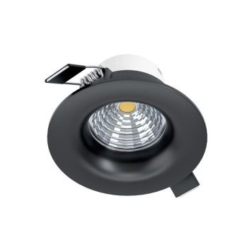 LED innfelldur kastari Saliceto 6W Eglo svartur/ál þv8,8cm