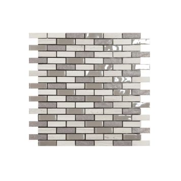 Mósaík sjálflímandi Stone Brick ljósar 32x30 cm