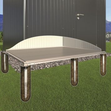 Grunnur með jarðvegsskrúfum Smartbase Plus E1+verkfæraskúr 150