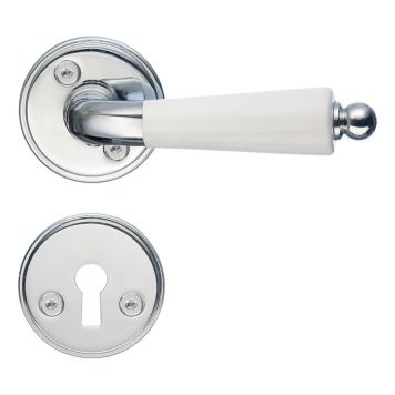 Hurðarhúnn Beslagsboden B279XKNS silfur/hvítur