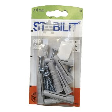 Tappi alhliða 8x40mm Stabilit 10stk með skrúfum