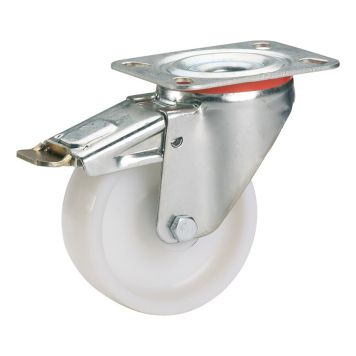 Snúningshjól með bremsu Dörner & Helmer 100x35mm 200kg