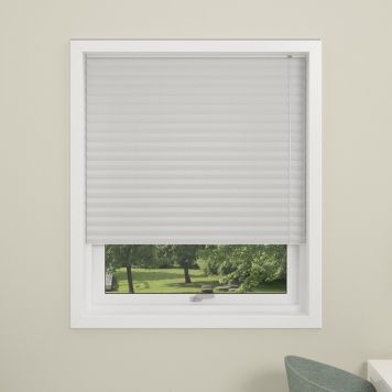 Plíseruð myrkvunargardína 90x210 cm Debel Dubai hvít