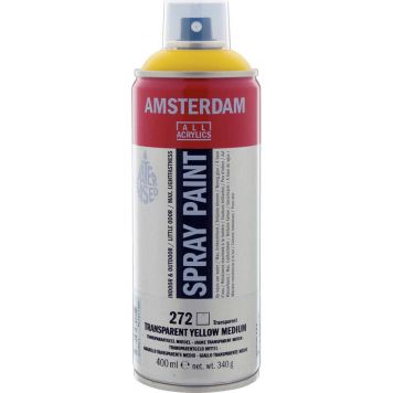 Akrýlsprey 400ml Amsterdam Transparent Yellow Medium