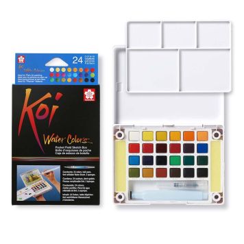 Vatnslitir sett Sakura Koi 24stk
