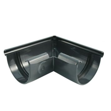 Þakrennu úthorn 75mm 90° dökkgrátt