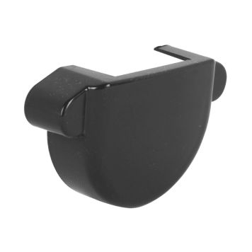 Endalok á þakrennu 75mm dökkgrátt