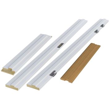 Karmur fyrir eldvarnarhurð vinstri 128 mm 886x2089 mm hvítur