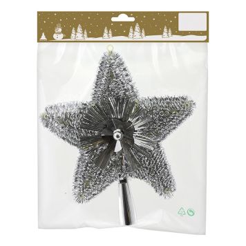 Jólatréstjarna 23 cm silfurlituð