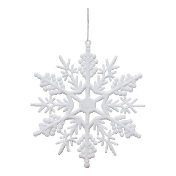 Jólatrésskraut snjókorn Ø18 cm hvítt