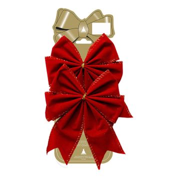 Slaufa 15x18 cm 2 stk rauð