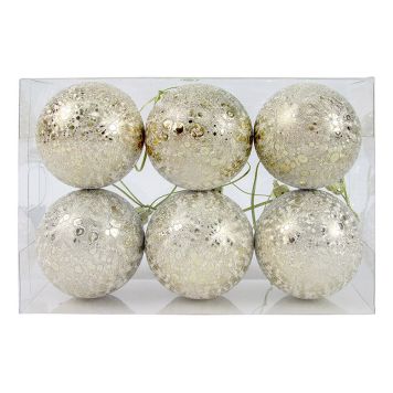 Jólakúlur Ø6 cm 6 stk gulllitaðar