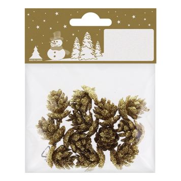 Könglar 2 cm 12 stk gullitaðir