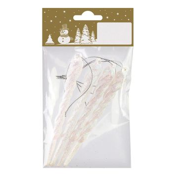 Grýlukerti 13 cm 4 stk hvít 