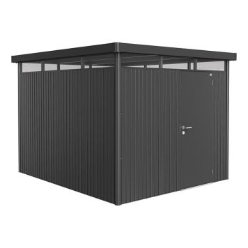 Geymsluskúr 7,36 dökkgrár Highline H5 Biohort með einfaldri hurð