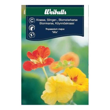 Skjaldflétta blönduð fræ Weibulls Tropaeolum majus