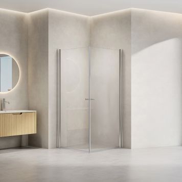 Sturtuveggir 2stk 90x90x190cm glær Ystad