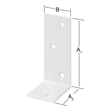 Vinkill 180/120x40mm Vormann hvítur stál