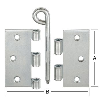 Löm með splitti 90x90mm Vormann galv.