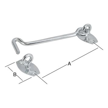 Stormkrókur með auga 120mm Vormann galv.