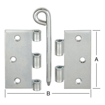 Löm með splitti 60x60mm Vormann galv.