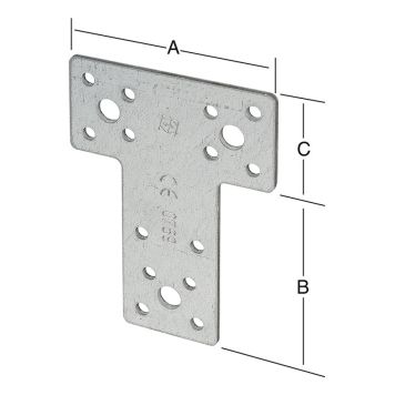 Gataplata T 160x98x45mm Vormann galv.