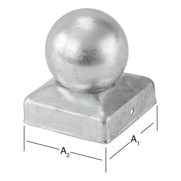 Staurahattur 71x71mm Vormann ryðfrítt stál