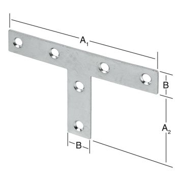 Gataplata T 140x80x30mm Vormann galv.