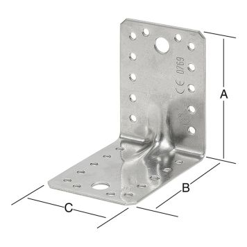 Vinkill styrktur 100x100x95mm Vormann ryðfrír