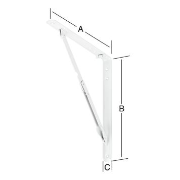 Hilluberi samanbrjótanlegur 200x200cm Vormann hvítur