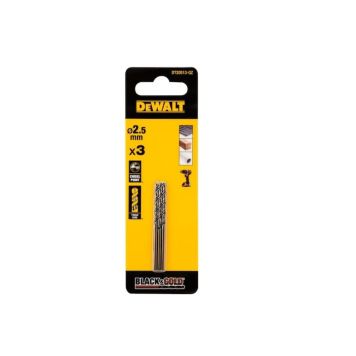 Bor HSS Black & Gold 2,5mm 3stk DeWALT