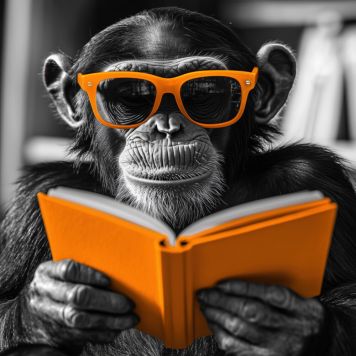 Hljóðvistarmynd api með bók 1220x1220x20 mm InEx