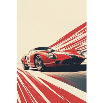 Hljóðvistarmynd bíll antík 1220x1800x20 mm InEx