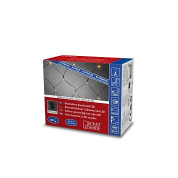 Jólanet hlýtt með tímastillir 80x80cm 40 LED IP44 rafhlöðu