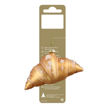 Jólatrésskraut croissant gler 10 cm