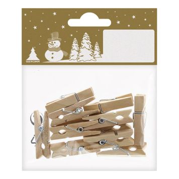 Þvottaklemmur úr við 3,5 cm