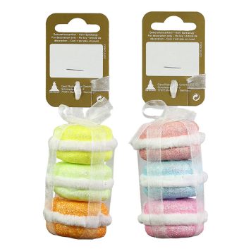 Jólatrésskraut smákaka plast margir litir 1 stk