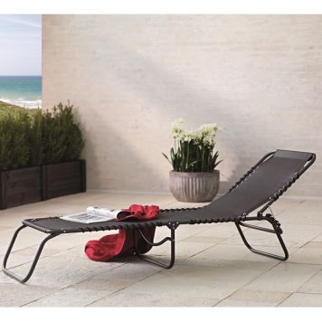 Sólbekkur Sunfun Napoli 190x60cm svartur