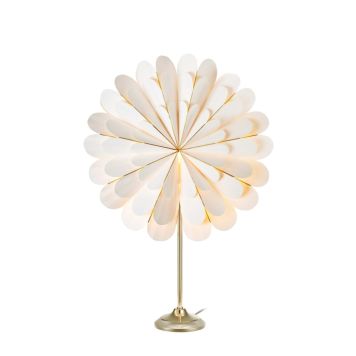Borðstjarna 45cm E14 Marigold messing hvít