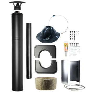 Reykrör 22x150 cm Harvia WHP1500 svart