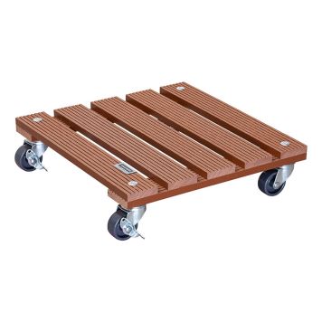 Rúllubretti fyrir blómapott 29cm 80kg brúnt