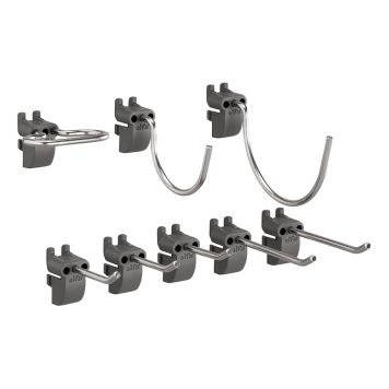 Krókar blandaðir Elfa Garage+ matt grár