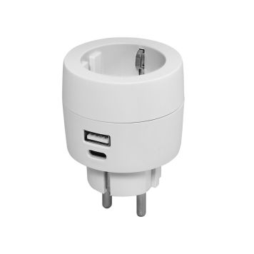 Tengill með USB A+C Commel