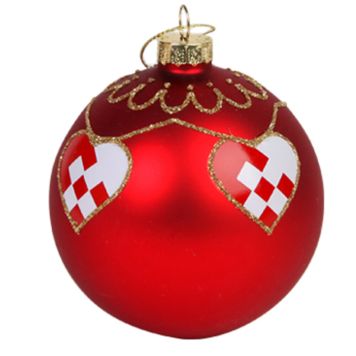 Jólakúla Ø8 cm rauð gler