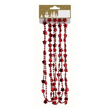 Jólaskraut sería með stjörnum 2,7 m rauð