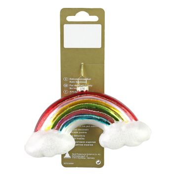 Jólatrésskraut regnbogi gler 12x5,5 cm