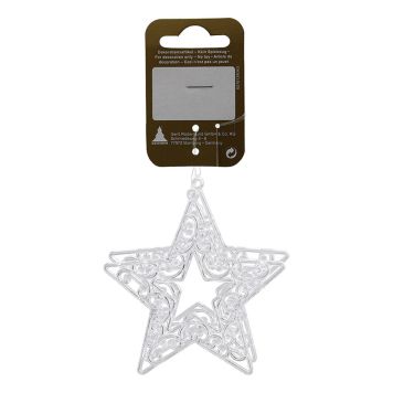 Jólatrésskraut snjókorn plast Ø8 cm glært 2 stk