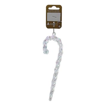 Jólatrésskraut nammistafur plast 18 cm glær